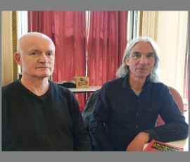 "National Philosophy Festival in Liverpool", England, June 2019. About "Morality", "Nationhood", "Identity" and "How to Defend yourself from crooked Thinking!" (Über Moral, Nationalität, Identität und Wie verteidigt man sich gegen falsches Denken). Mit David Spencer, Schriftsteller und baKum Mitarbeiter.